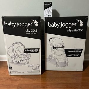Baby Jogger City Select 2 Stroller and City GO 2 Infant Car Seat Travel System